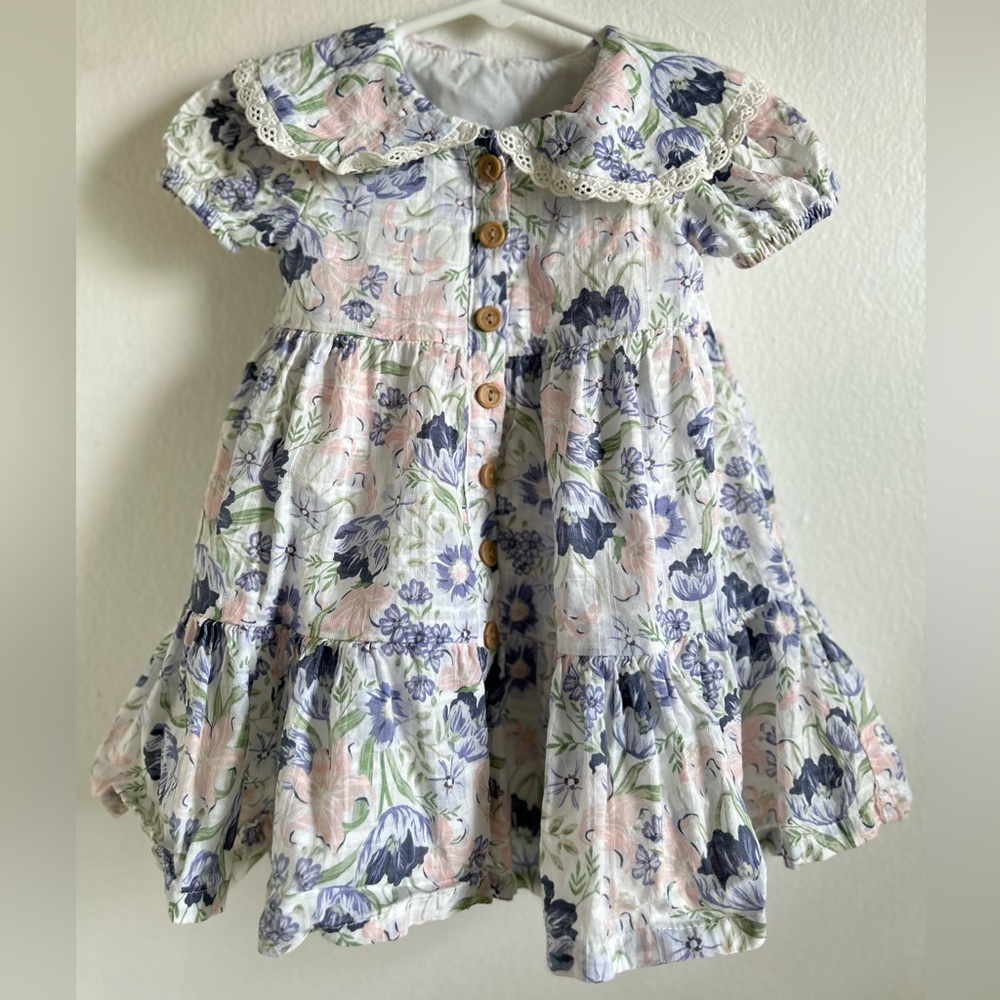 chic floral baby girl dress size 6-9M - Picture 8 of 8